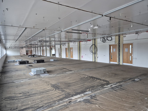 Bens Demolition Division photo Internal soft strip in the former office buildings adjacent to the Filton runway for YTL Construction